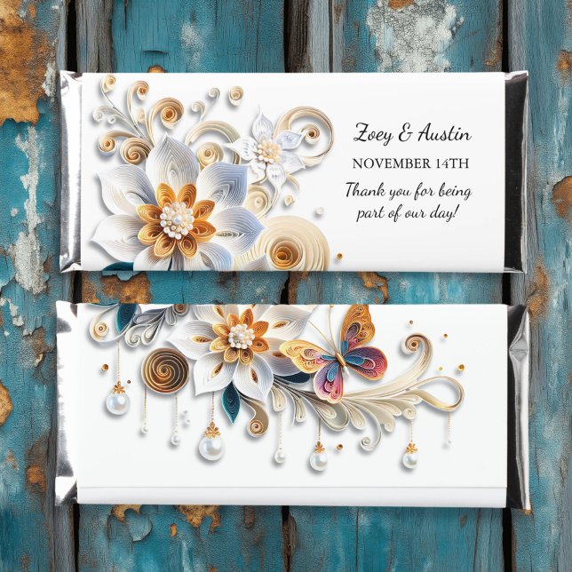 Personalized Floral Wedding Favors Hershey Bar Favors (Creator Uploaded)