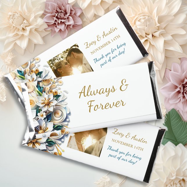 Personalized Floral Wedding Favors Hershey Bar Favors (Creator Uploaded)
