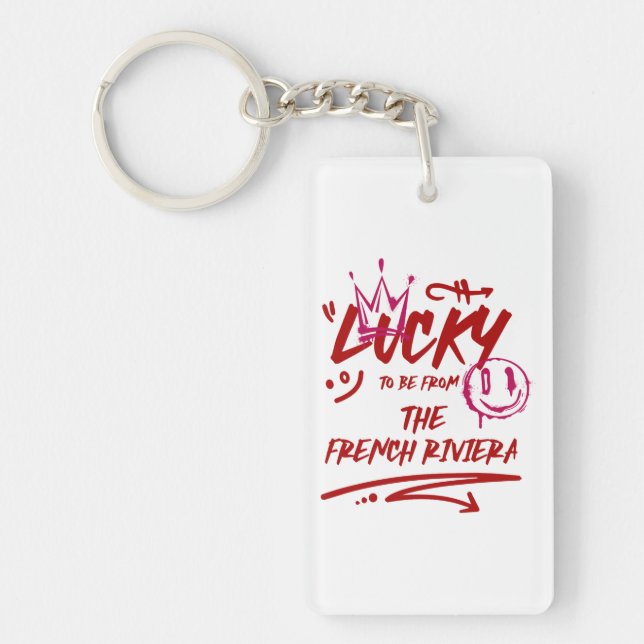 Personalized Floral Wedding Invitation Suite Keychain (Front)