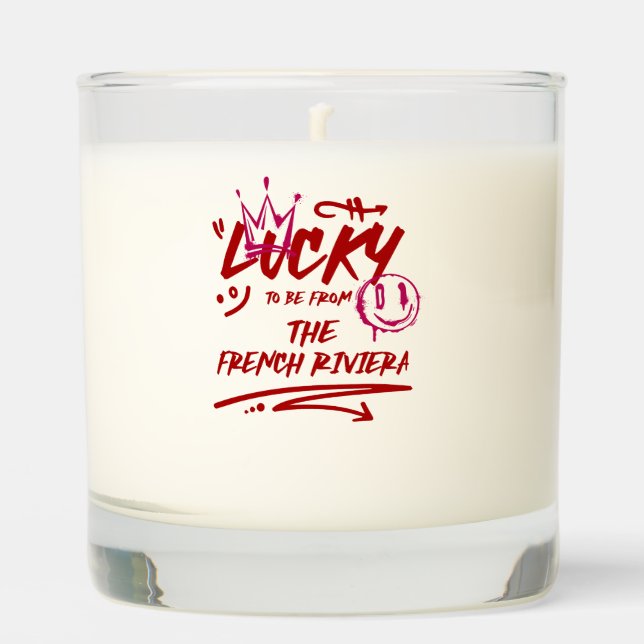 Personalized Floral Wedding Invitation Suite Scented Candle (Front)