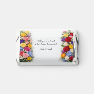 Personalized Floral Wedding Love Quote Chocolate Hershey's Miniatures