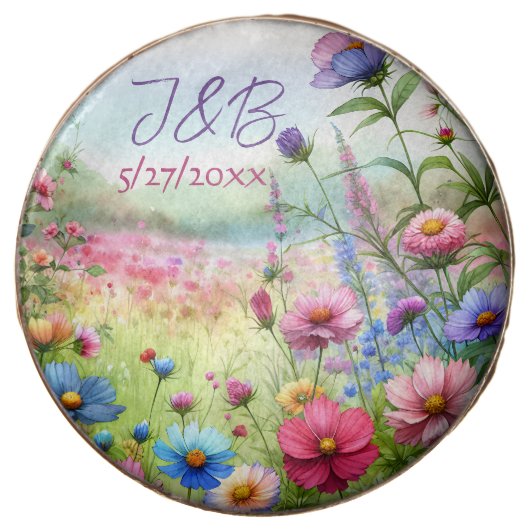 Personalized Floral Wedding Personalized Chocolate Covered Oreo (Front)