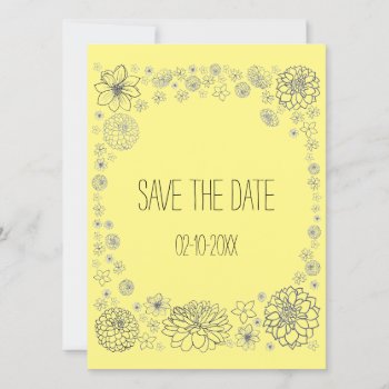 Personalized Floral Wedding Save The Date Card by TheSillyHippy at Zazzle