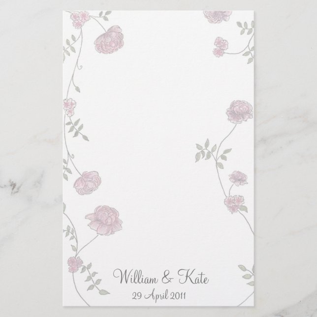 Personalized Floral wedding stationery (Front)