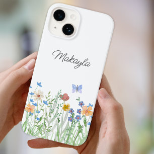 Personalized Floral Wildflower Case-Mate iPhone 14 Case