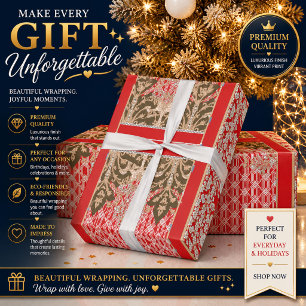 Personalized Floral Wrapping Paper