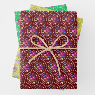 Personalized Floral Wrapping Paper Sheets 