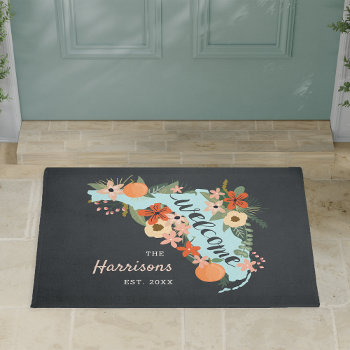 Personalized Florida Home State Welcome Doormat by RedwoodAndVine at Zazzle