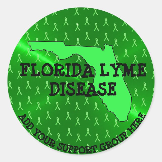 Personalized Florida Lyme Awareness Stickers (Front)
