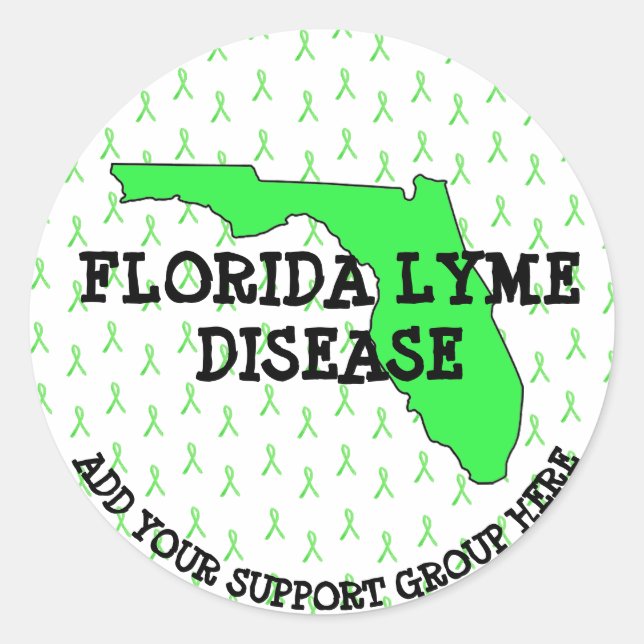 Personalized Florida Lyme Awareness Stickers (Front)