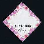 Personalized Flower Dog Pet Wedding Bandana<br><div class="desc">A super cute floral wedding bandana you can personalize with your dog's name. Designed by Thisisnotme©</div>