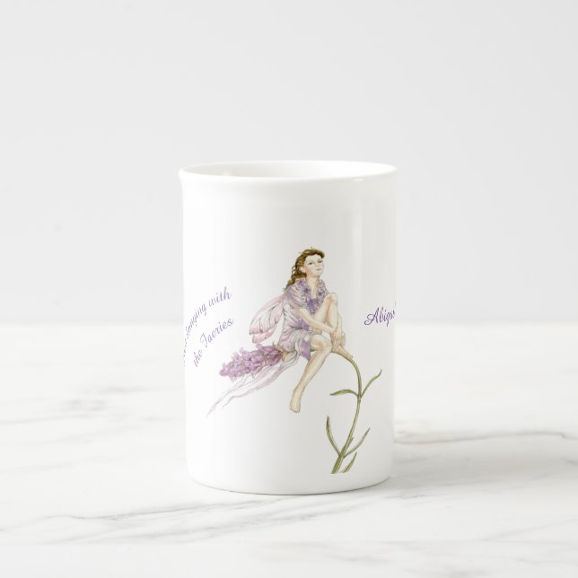 Personalized Flower Fairy Bone China Mug (Front)