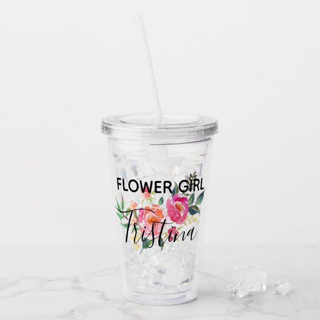 Personalized Flower Girl Cup (Front Ice)