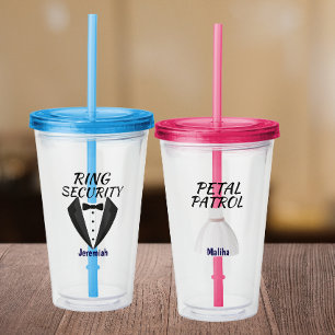 Personalized Flower Girl Cute Kids favor Acrylic Tumbler