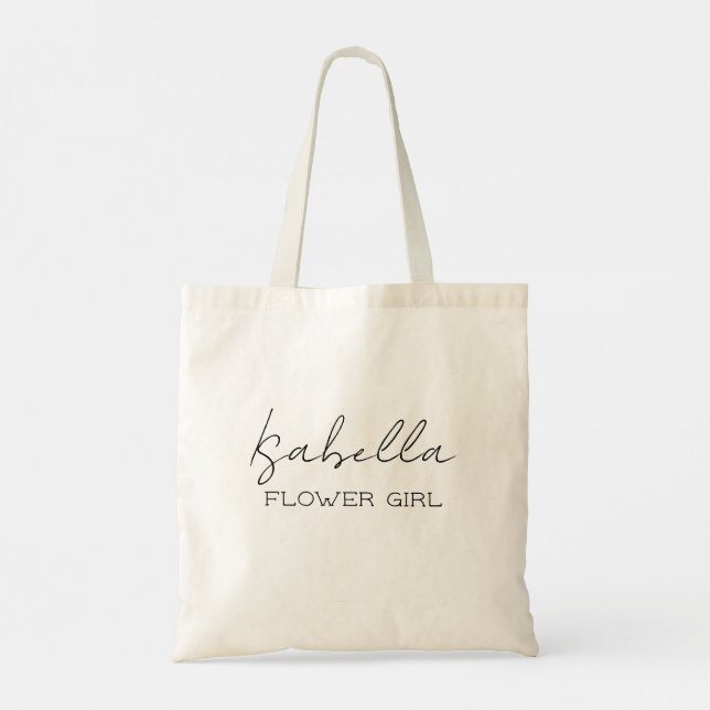 Personalized Flower Girl Tote Bag (Back)