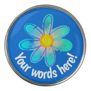 Personalized Flower Golf Ball Markers