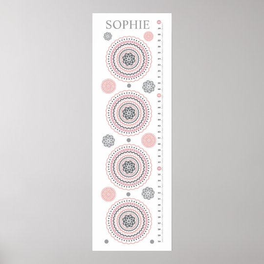 Pink Flower Growth Chart