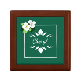 Personalized Flower Keepsake Box