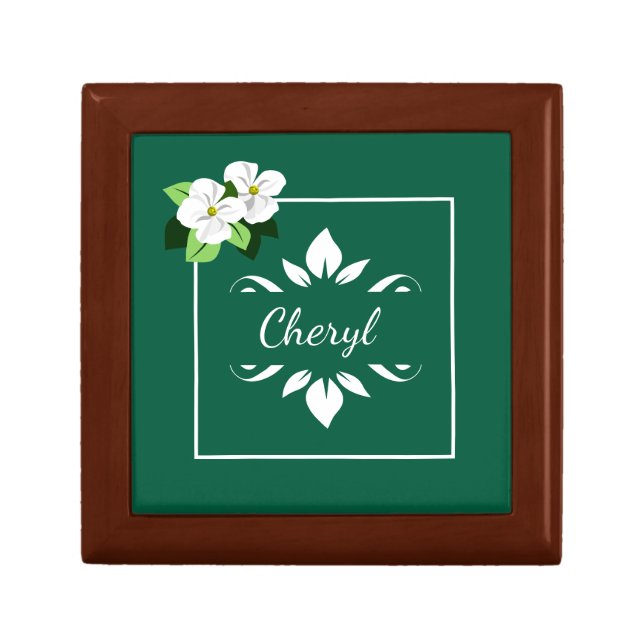 Personalized Flower Keepsake Box (Front)