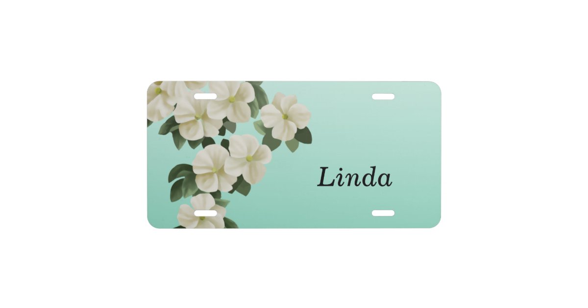Personalized Flower License Plates Zazzle