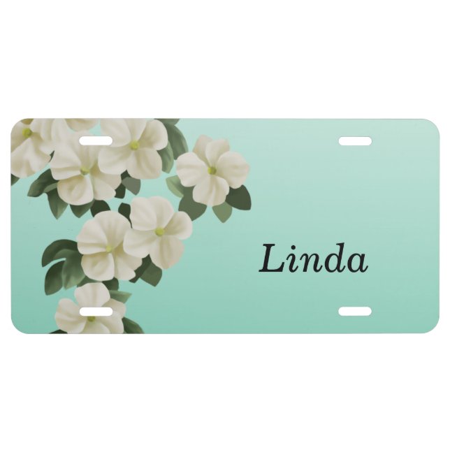 Personalized Flower License Plates (Front)