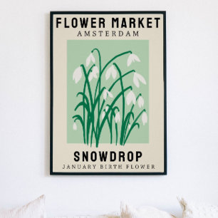 Personalized Flower Market Birth flower Art Print