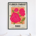 Personalized Flower Market Birth flower Art Print<br><div class="desc">This art print is in the style of a flower market poster. The flowers are Roses which are the birth flower for June. There is space to personalize the text to change the location to somewhere special to you and the subtitle to someone’s name or birth date. This would be...</div>
