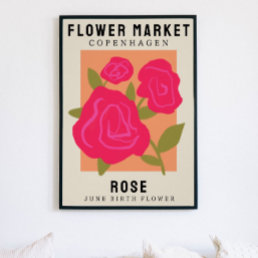 Personalized Flower Market Birth flower Art Print