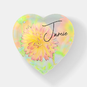 Personalized Flower Paperweight