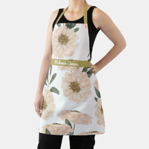 Personalized Flower Patterns Women's Apron