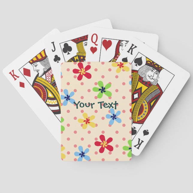 Personalized Flower Playing Cards (Back)