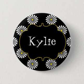 Personalized Flower Power Brights Award Name Pin