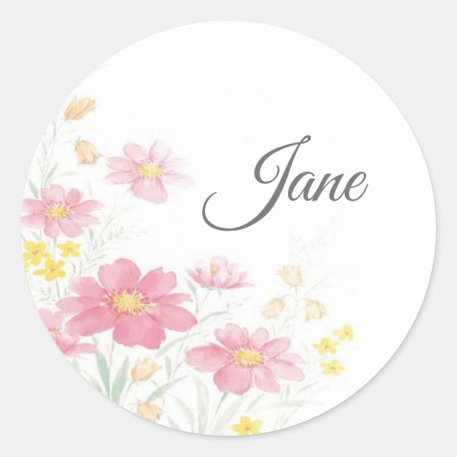 Personalized flower stickers (Front)