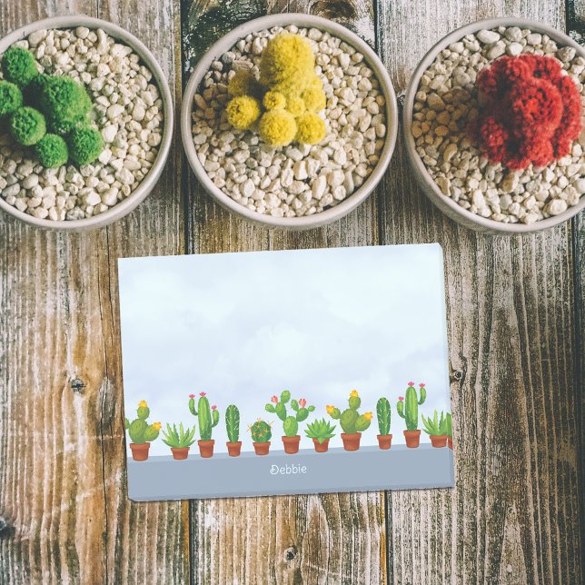 Personalized Flowering Cactus Collection with Name Post-it Notes (Creator Uploaded)