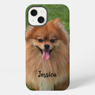 Personalized Fluffy Brown Pomeranian Puppy Dog iPhone 13 Case
