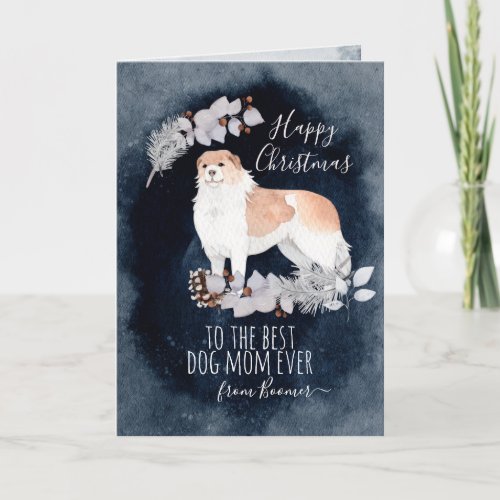 Personalized Fluffy Dog Armenian Gampr Christmas Holiday Card