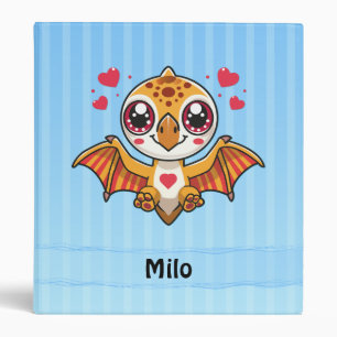 Personalized Flying Dinosaur Binder – Add Name