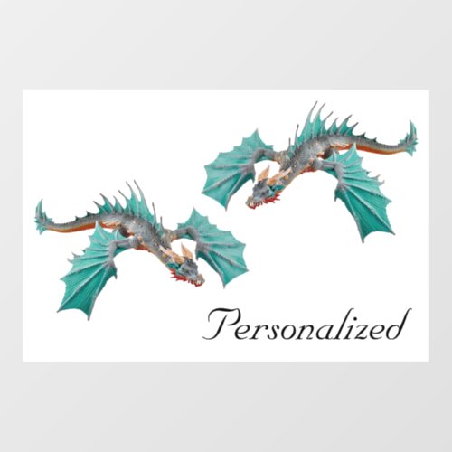 Personalized _ Flying Dragons   Wall Decal