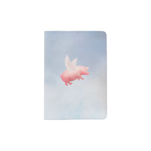 Personalized Flying Pig Passport Holder