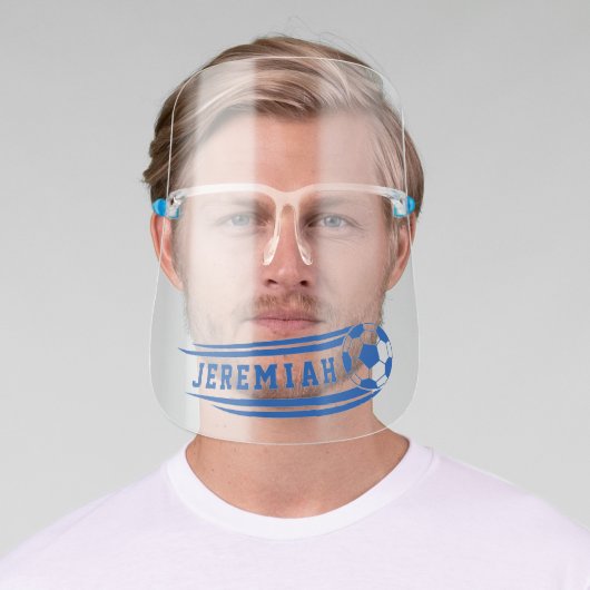 Personalized Flying Soccer Ball Face Shield (Insitu)
