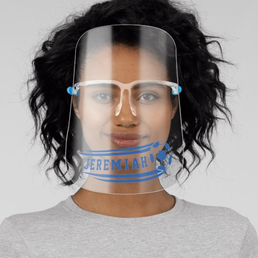 Personalized Flying Soccer Ball Face Shield (Insitu)