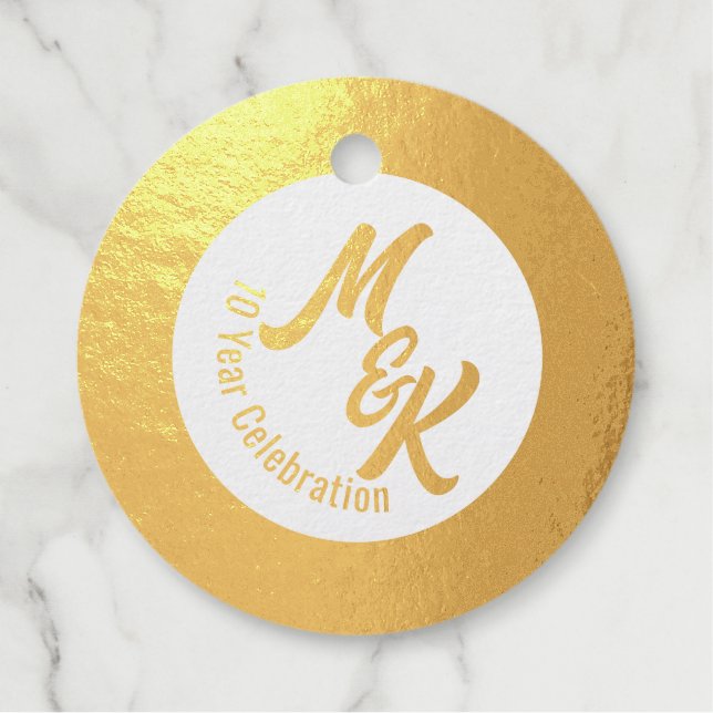 Personalized Foil Favor Tags (Front)