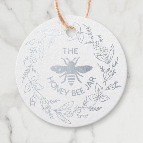 Personalized Foil Favour Tags _ Honey Bee Jar