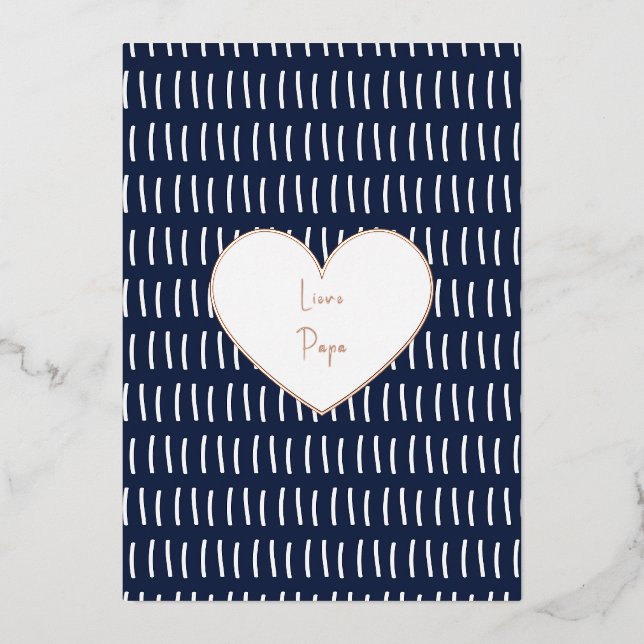Personalized Foil Text Father's Day Card. Invitation (Front)