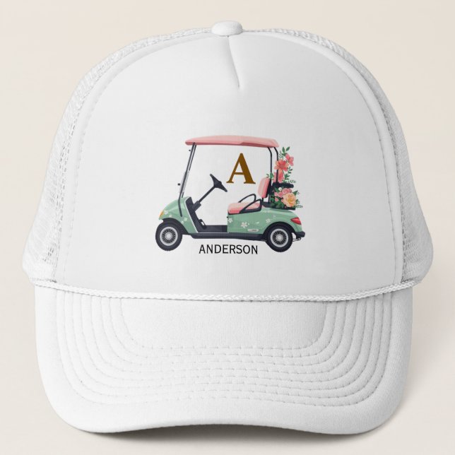 Personalized Folar Golf Club Name Trucker Hat  (Front)