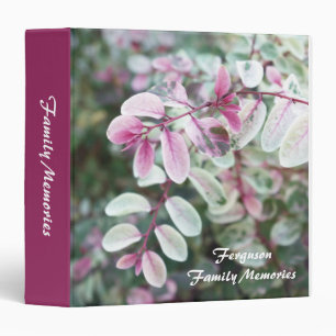 Personalized Foliage Family Memories Photo Album 3 Ring Binder