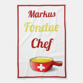 Personalized Fondue Chef Kitchen Towel