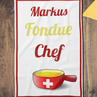 Personalized Fondue Chef Kitchen Towel