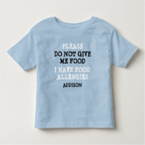 Personalized Food Allergy Alert Shirt