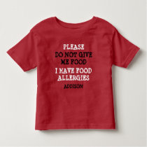 Personalized Food Allergy Alert Shirt